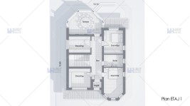 Proiect casa parter + etaj (200 mp) - Harmony