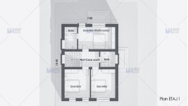Proiect casa parter + etaj (119 mp) - Zaira