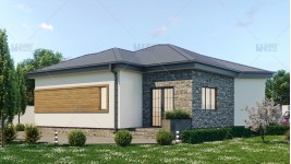 Proiect casa parter (77 mp) - Brita