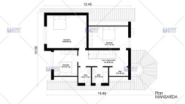 Proiect casa demisol + parter + mansarda (202 mp) - Crissa