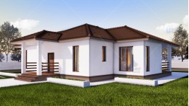 Constructie casa lemn parter (112 mp) - Rovenna