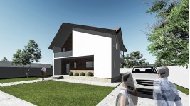 Constructie casa lemn parter + mansarda (124 mp) - Reyna