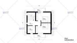 Proiect casa cu mansarda (89.7mp) - Solaria