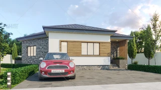 Proiect casa parter (77 mp) - Brita Proiect casa parter (77 mp) - Brita