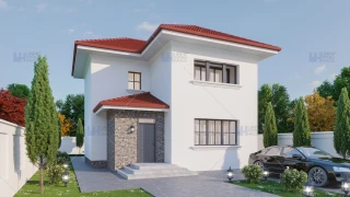 Proiect casa parter + etaj (125 mp) - Edna Proiect casa parter + etaj (125 mp) - Edna