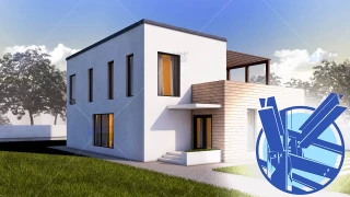 Constructie casa structura metalica parter + etaj (185 mp) - Arya Constructie casa structura metalica parter + etaj (185 mp) - Arya