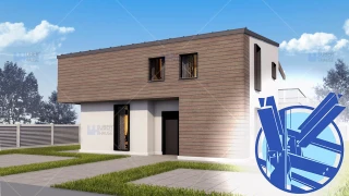 Constructie casa structura metalica parter + mansarda (176 mp) - Deezen Constructie casa structura metalica parter + mansarda (176 mp) - Deezen