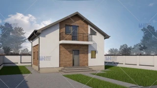 Proiect casa cu mansarda (99mp) - Meria Proiect casa cu mansarda (99mp) - Meria