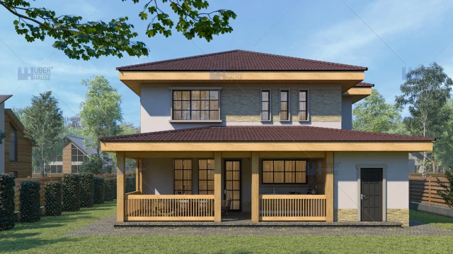 Proiect casa cu etaj (215 mp) - Kaida Proiect casa cu etaj (215 mp) - Kaida