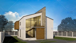 Proiect casa cu mansarda (145 mp) - Ascend Proiect casa cu mansarda (145 mp) - Ascend