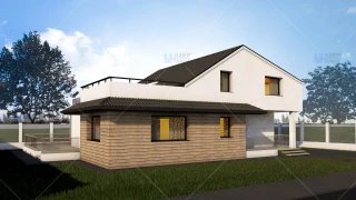 Proiect casa cu mansarda (190 mp) - Dunia Proiect casa cu mansarda (190 mp) - Dunia