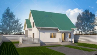 Proiect casa cu mansarda (111 mp) - Muralis Proiect casa cu mansarda (111 mp) - Muralis