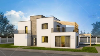 Proiect casa parter + etaj (200 mp) - Onux Proiect casa parter + etaj (200 mp) - Onux