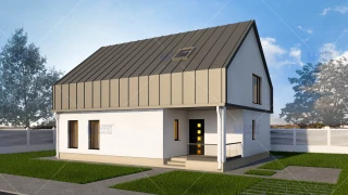 Proiect casa cu mansarda (138 mp) - Vendra Proiect casa cu mansarda (138 mp) - Vendra