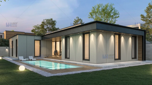 Proiect casa cu piscina si terasa acoperita Balotesti - personalizat Proiect casa cu piscina si terasa acoperita Balotesti - personalizat